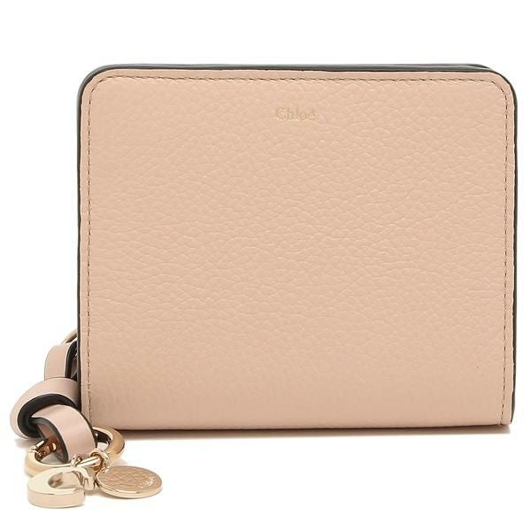 Chloé ピンク 二つ折り財布 クロエ 二つ折り財布 アルファベット ミニ財布 ピンク レディース
