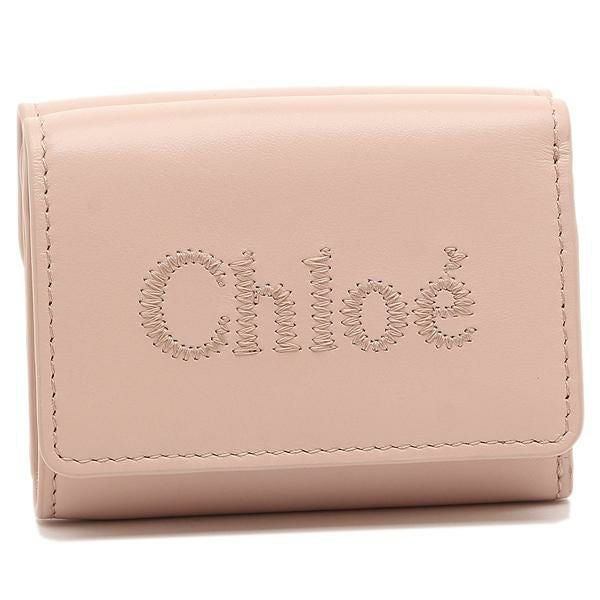 クロエ 三つ折り財布 センス ミニ財布 ピンク レディース CHLOE