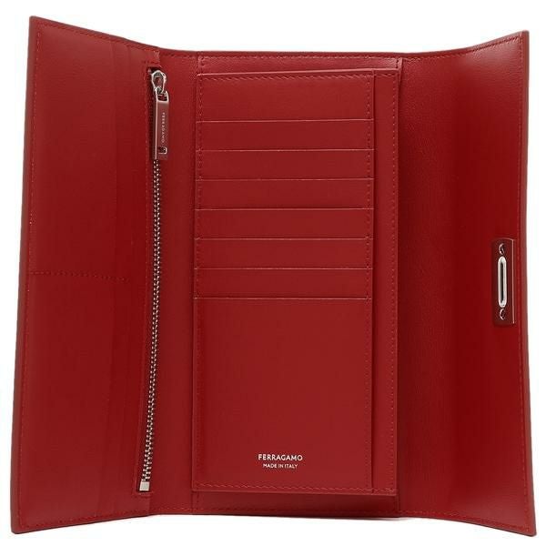 フェラガモ 長財布 ワンダ レッド レディース Salvatore Ferragamo