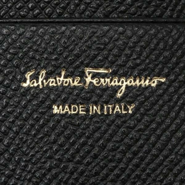 サルヴァトーレフェラガモ 二つ折り財布 ガンチーノクリップ ブラック レディース Salvatore Ferragamo 22C877 0673998 詳細画像