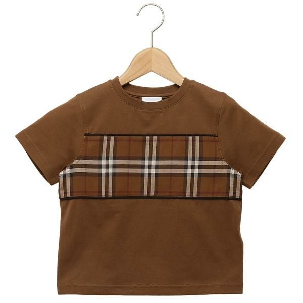 バーバリー 子供服 Tシャツ トップス 半袖カットソー ブラウン キッズ