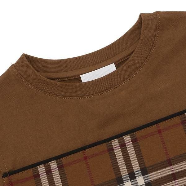 バーバリー 子供服 Tシャツ トップス 半袖カットソー ブラウン キッズ