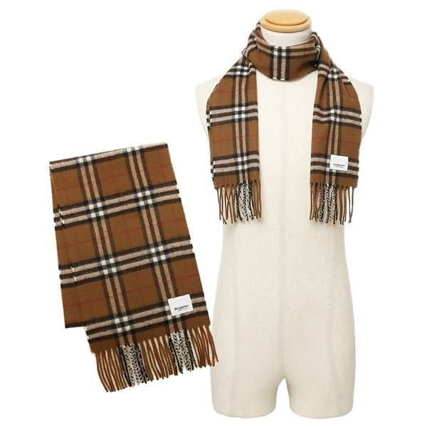 BURBERRY バーバリー マフラー タグ付き ブラウン ノバチェック BURBERRY（バーバリー） Burberrys ノバチェック カシミヤ マフラー