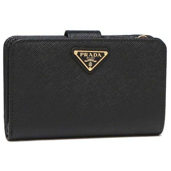 PRADA二つ折り財布　1ML225 ブラック プラダ レディース 二つ折り財布 PRADA 1ML225 QHH F0002 ブラック | AXES
