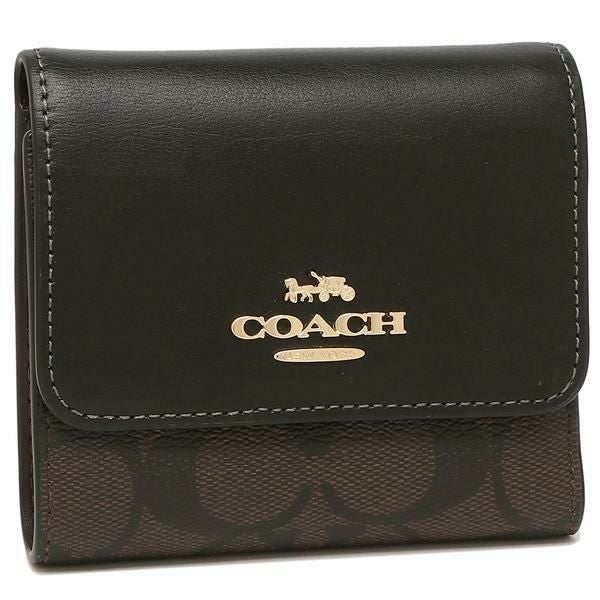coachコーチ３つ折財布 コーチ アウトレット 三つ折り財布 シグネチャー ミニ財布 レディース