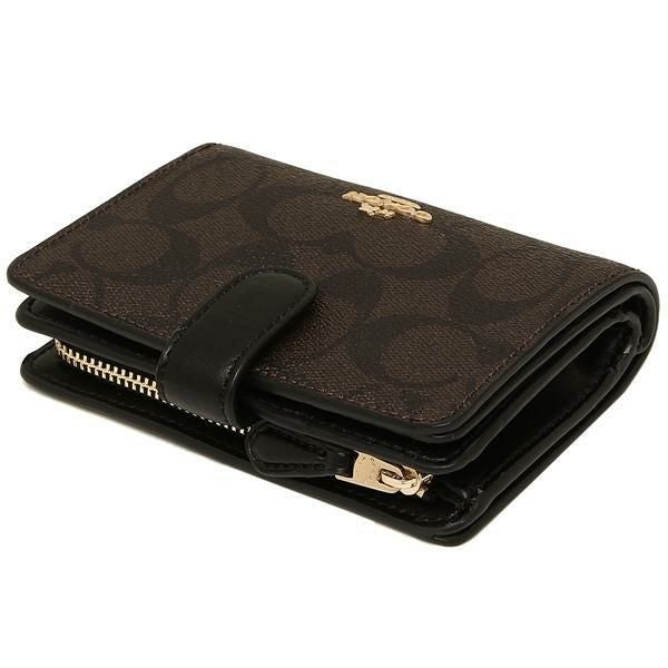 68 美品 COACH コーチ 2つ折り財布 コーチ COACH 二つ折り財布 （ブラック） -waja bazar - 海外