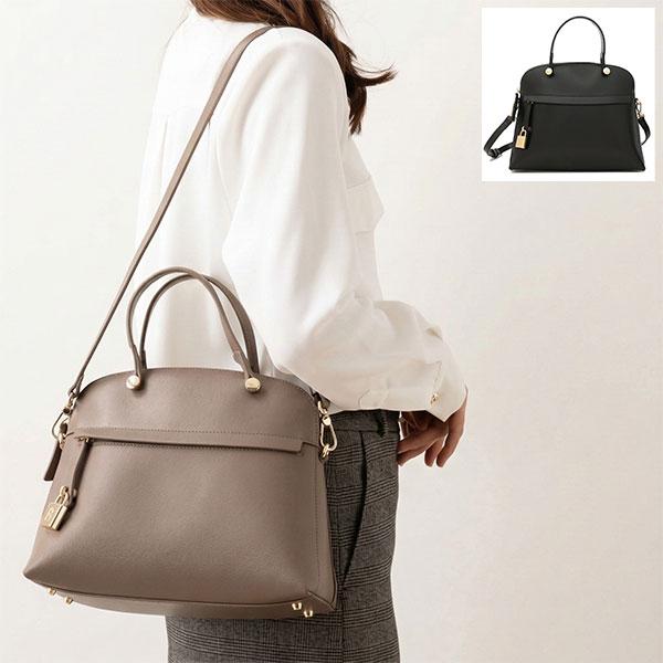 フルラ ハンドバッグ ショルダーバッグ パイパー Mサイズ レディース FURLA BAQNFPI ARE000 KO000 PIPER M DOME 無地