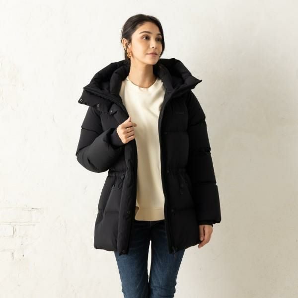 マッカージュ ダウンジャケット コート フレイヤ シティ ブラック