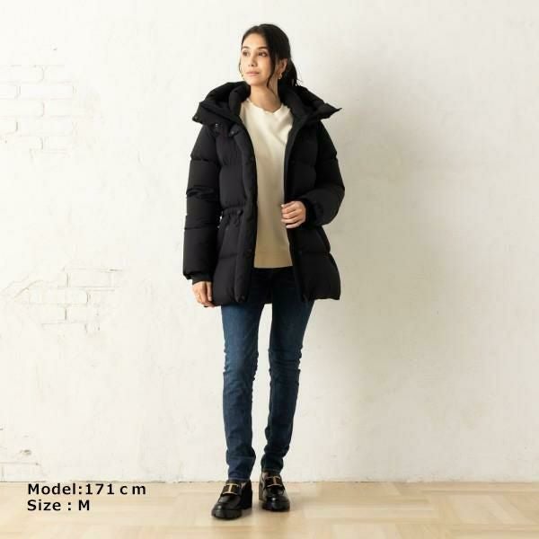 マッカージュ ダウンジャケット コート フレイヤ シティ ブラック