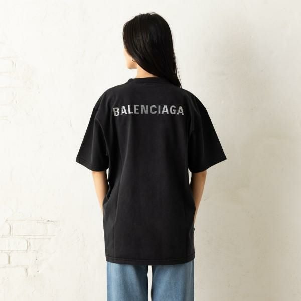 バレンシアガ Tシャツ カットソー ブラック レディース BALENCIAGA