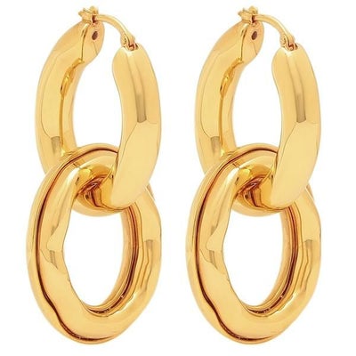 ジルサンダー ピアス ダブルフープ ゴールド レディース JIL SANDER 