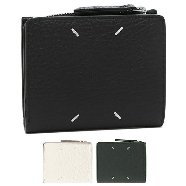 メゾンマルジェラ 三つ折り財布 ミニ財布 ブラック レディース メンズ