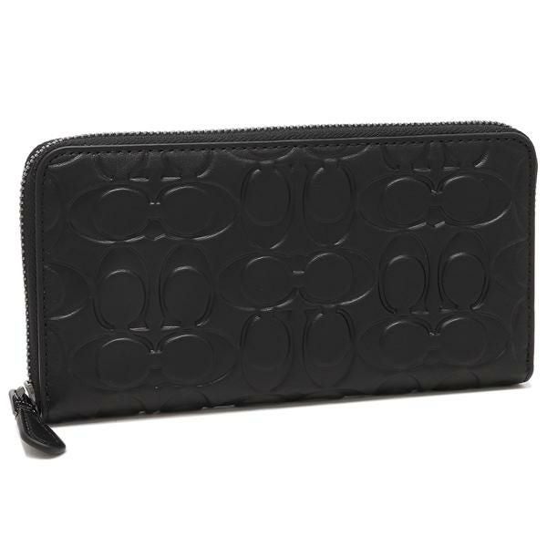 コーチ 三つ折り財布 カードフォルダーウォレット ブラック レディース