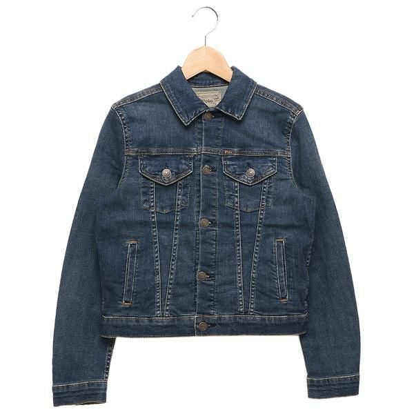 ポロラルフローレン 子供服 デニムジャケット ブルー ガールズ RALPH