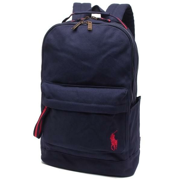 ラルフローレン リュック バックパック ネイビー レッド レディース