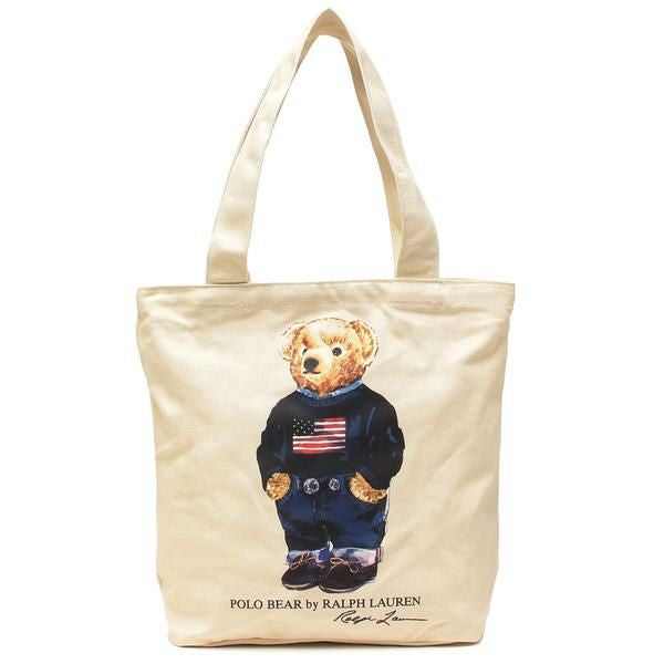 ポロラルフローレン トートバッグ ベージュ レディース POLO RALPH