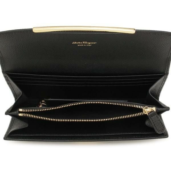 フェラガモ 長財布 ガンチーノクリップ ブラック レディース FERRAGAMO