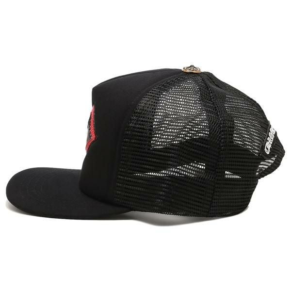 クロムハーツ 帽子 ブラック レッド メンズ CHROME HEARTS 106010 BKR