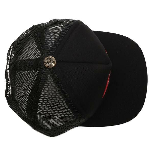 クロムハーツ 帽子 ブラック レッド メンズ CHROME HEARTS 106010 BKR