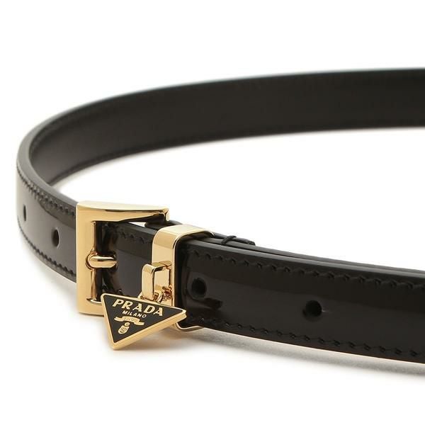 プラダ ベルト トライアングルロゴ ブラック レディース PRADA 1CC499