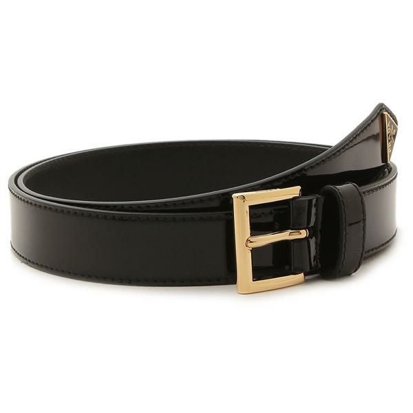 プラダ ベルト トライアングルロゴ ブラック レディース PRADA 1CC573