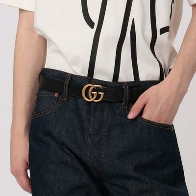 グッチ ベルト ダブルG ブラック ブラウン メンズ GUCCI 643847 CAO2T 