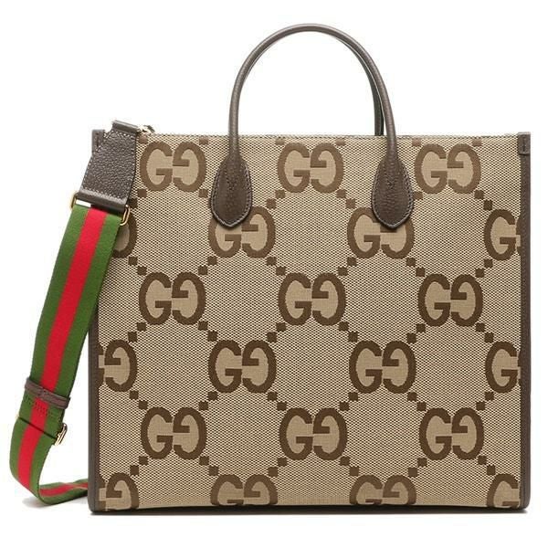 グッチ トートバッグ ジャンボGG キャンバス ブラウン メンズ GUCCI