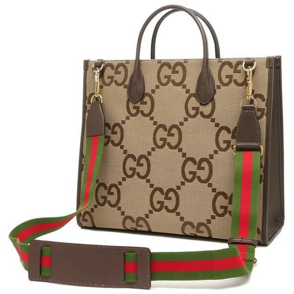 グッチ トートバッグ ジャンボGG キャンバス ブラウン メンズ GUCCI