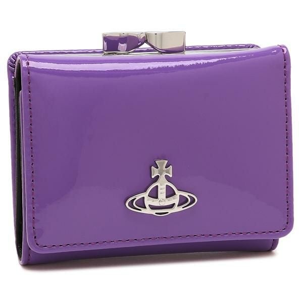 ヴィヴィアンウエストウッド 三つ折り財布 ミニ財布 パープル