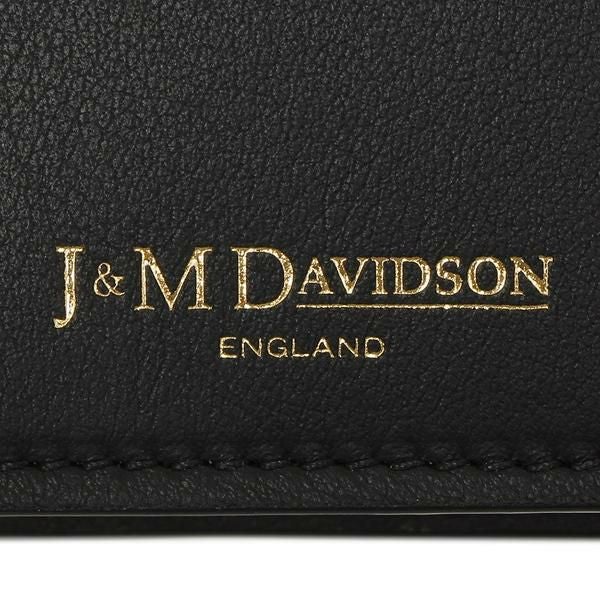 J&amp;M DAVIDSON 長財布 ブラック スタッズラウンドファスナー レザー ジェイアンドエムデヴィッドソン 長財布 ブラック メンズ レディース