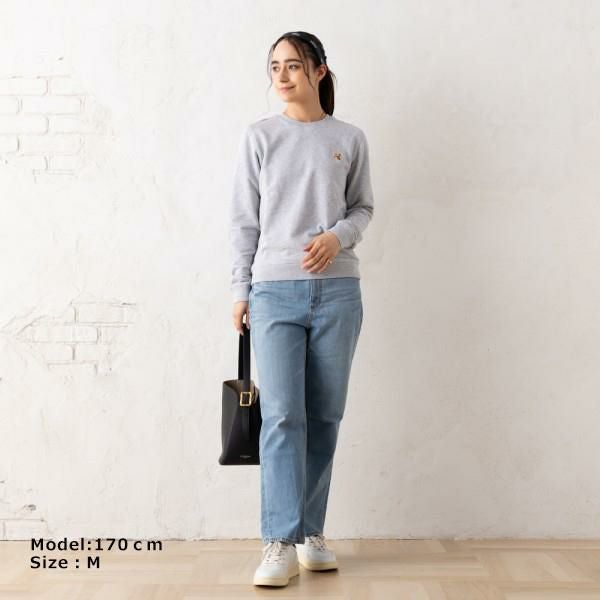 メゾンキツネ スウェット フォックスヘッド パッチ グレー レディース