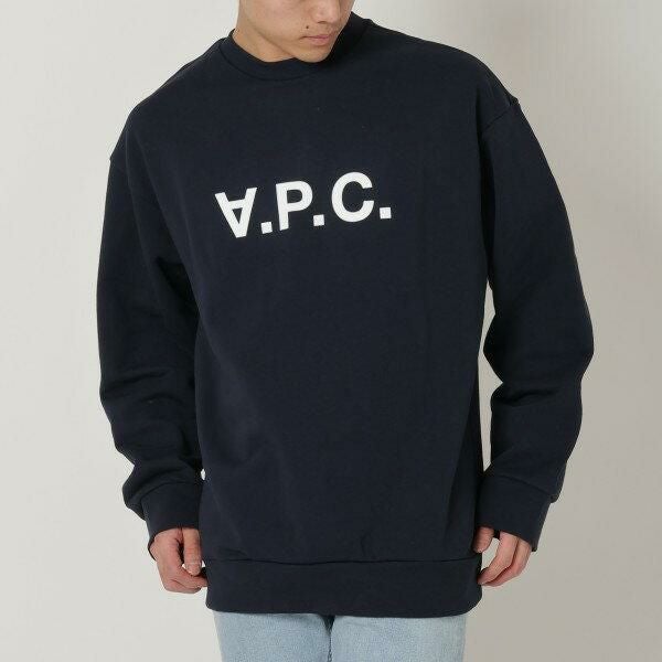 A.P.C. ネイビー ロゴ スウェット Sサイズ 訳ありアウトレット】アーペーセー スウェット スウェット エリオット