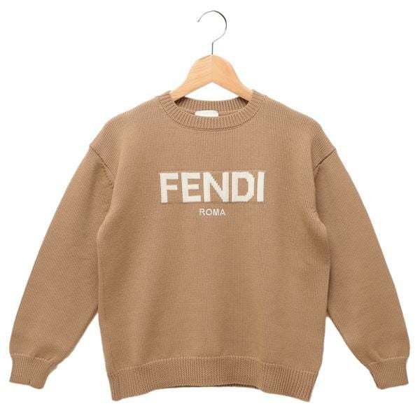 フェンディ 子供服 ニット セーター ブラウン ホワイト キッズ FENDI フェンディ 子供服 ニット セーター ブラウン ホワイト キッズ FENDI