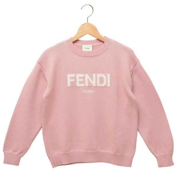 フェンディ 子供服 ニット セーター ピンク ホワイト キッズ FENDI