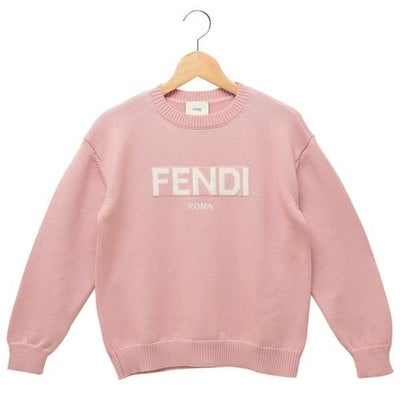 フェンディ 子供服 ニット セーター ピンク ホワイト キッズ FENDI 
