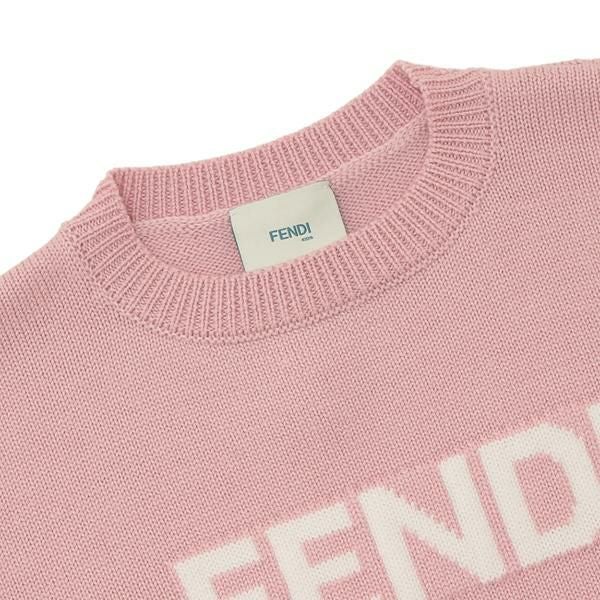 フェンディ 子供服 ニット セーター ピンク ホワイト キッズ FENDI