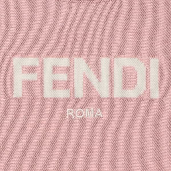 フェンディ 子供服 ニット セーター ピンク ホワイト キッズ FENDI