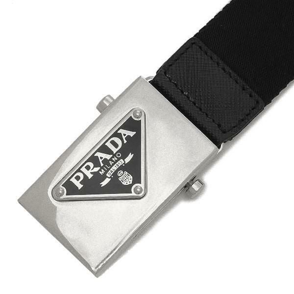 プラダ ベルト トライアングルロゴ ブラック メンズ PRADA 2CN085 2DKF