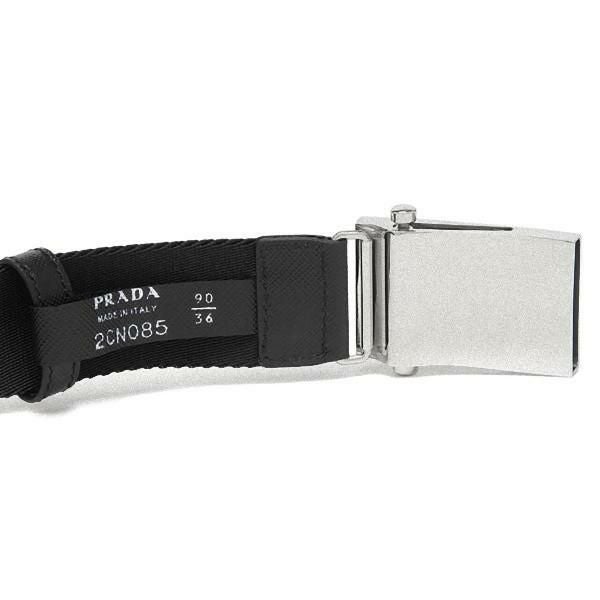 プラダ ベルト トライアングルロゴ ブラック メンズ PRADA 2CN085 2DKF