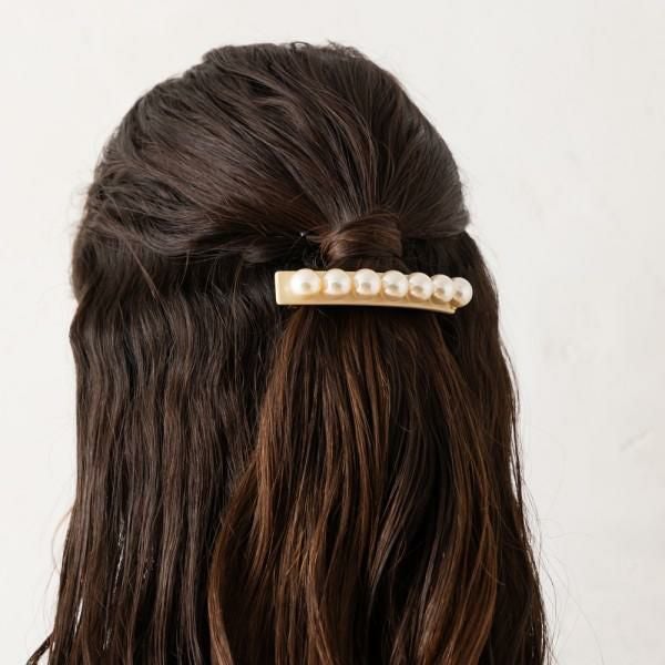 ALEXANDRE DE PARIS パール ヘアピン ALEXANDRE DE PARIS ヘアアクセサリー タイムレス パール ヘアピン