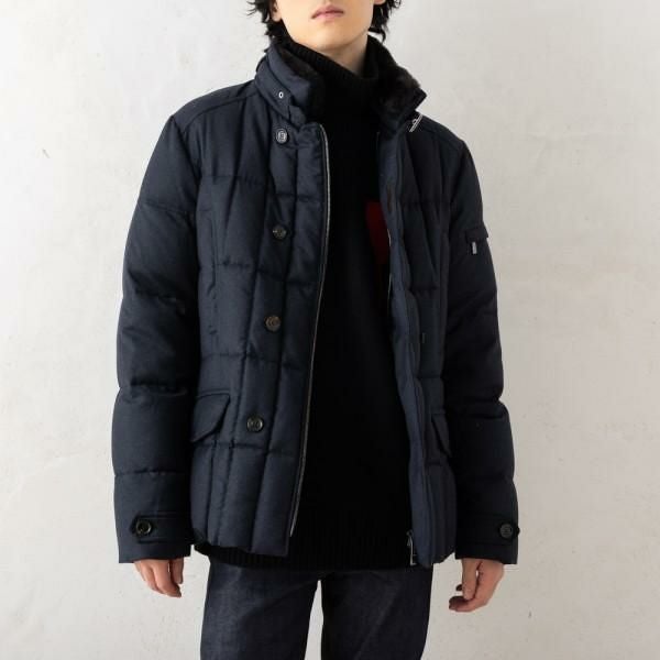 ムーレー ダウンジャケット コート シーロ ネイビー メンズ MOORER
