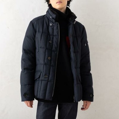 ムーレー ダウンジャケット コート シーロ ネイビー メンズ MOORER 
