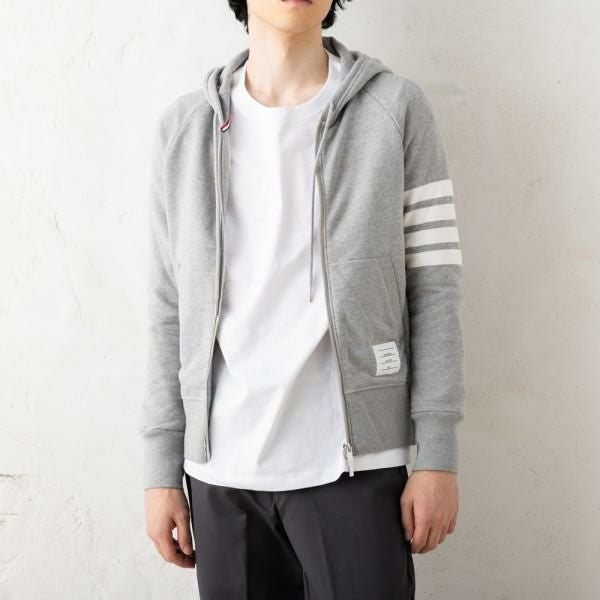 トムブラウン パーカー フーディー グレー メンズ THOM BROWNE MJT022H