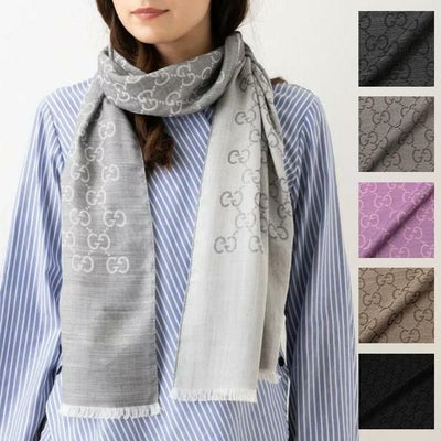 グッチ スカーフ バンダナ ストール グレー レディース GUCCI 165904 
