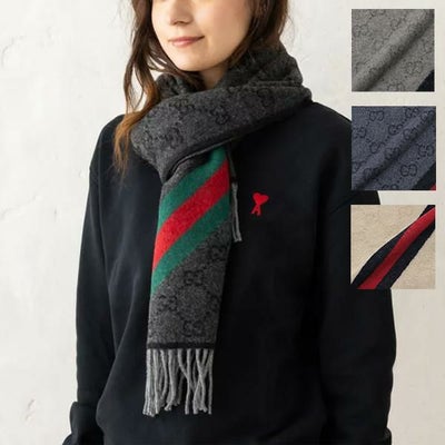 グッチ スカーフ バンダナ ストール グレー レディース GUCCI 165904 