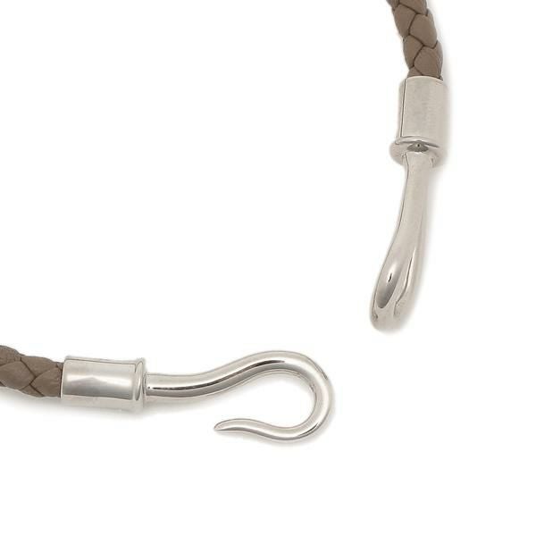 【HERMES】　バングル　ブレスレット エルメス ブレスレット バングル シルバー金具 グレー シルバー