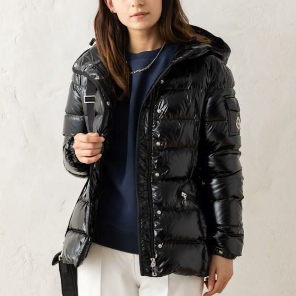 MONCLER ブラックジャケット チェーンディテール モンクレール ダウンジャケット コート バラント ショートダウン