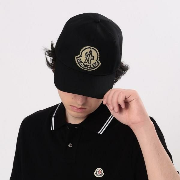 モンクレール 帽子 ブラック ホワイト レディース MONCLER 3B00044