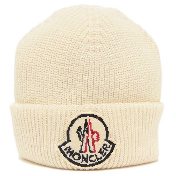モンクレール 帽子 ニット帽 ホワイト メンズ MONCLER 3B00019 M1282