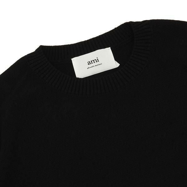 アミパリス ニット セーター ブラック メンズ AMI PARIS BFHKS00100